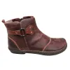 J Gean Andrea Womens Comfortable Leather Ankle Boots Made In Brazil [6 AUS or 37 EUR / Black, 9 AUS or 40 EUR / Burgundy] {two} (ILOVEBOOTS)