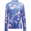 BCF x Tide Womens Jellyfish Print Collared Fishing Shirt - Purple [8, 10, 12, 14, 16, 18]