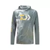 Daiwa Men's Gold & White Hooded Fishing Shirt - Grey/Gold [S, 2XL, 3XL]