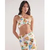 Dazie Amalfi Amore Linen Blend Crop Top - Amalfi Amore Postcards [AU 20]