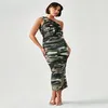 THE ICONIC: BWLDR Loreza Midi Dress - Khaki Marble [AU 6] |Women|