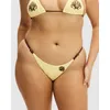 Cotton On Body Embroidered Tanga Brazilian Bikini Bottoms - Sunshine & Clam [AU L, AU XL] |Women|