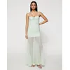 Lover Carla Bustier Mesh Maxi Dress - Mint [AU 12, AU 14, AU 16, AU 18]