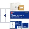 Avery 4UP Inkjet Laser General Use Labels White 100 Sheets