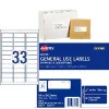 Avery 33UP Inkjet Laser General Use Labels White 100 Sheets