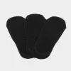 gluestore: Glue Socks 3 Pairs of Invisible Socks - 7-9, Black, 10-12, 3-6 {three}