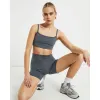 SUBTITLED SPORTS CLUB Sports Strappy Crop Top in Charcoal Grey [CHR, L]