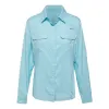 Anaconda: Shimano Womens Classic Vented Long Sleeve Fishing Shirt Aqua [10, 12, 14, 16, 18] {lots}