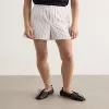 AMI PARIS Elasticated Shorts - OFF-WHITE BLUE NOTE NAVY 1892 / XXS |Womens|