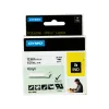 DYMO 12mm Black On White Vinyl Rhino Industrial Labels