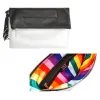 Zasel: Womens VKY Lourve Clutch Classic Handbag Black/Matt Silver Rainbow