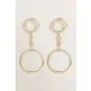 Double Circle Drop Earring (Take A Further 25% Off Sale)