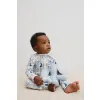 Country Road: Organically Grown Cotton Cord Bunny Jumpsuit - Multi Blue