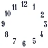 CARBATEC Carbatec Clock Number Set - Arabic - Black 1-1\/4\