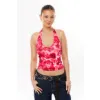 Supre Luxe Halter Top - meadow floral cherry ripe [2XS, XS]