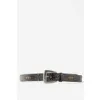 Cotton On Men Biker Belt - black/burnished silver/jewel studs [L/XL]