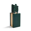 Everten Edge 7pc Knife Block Set Forest Green {lots}