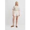 Denim A-Line Short - White [4] {7days}