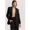 Linen Yarn Dyed Blazer - Black [4]