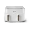 Philips Dual Basket Air fryer 3000 Series, 9L, 2 Drawer Air Fryer, Rapid Air Technology, Versatile Large Air Fryer for Family, 90% Less fat and Energy Saving, HomeID App, White (NA353/10) {Air Fryers} (Max Qty 30) (Household Appliances)