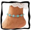 Nicute Boho Turquoise Anklet Silver Ankle Bracelets Summer Beach Foot Jewelry for Women and Girls {Anklets} (Jewellery)