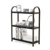 Umbra Bellwood Freestand 3 Tier Shelf, Black/Walnut {Free Standing Shoe Racks} (Furniture)