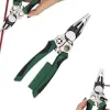 8-in-1 Wire Stripper with Voltage Tester, Alloy Steel Wire Stripping Pliers Multi Function Tool for Cutting Pulling Stripping Crimping Cables (Green) {Wire Strippers} (Power Tools)