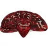 Fender 351 Shape Medium Classic Celluloid , 12-Pack, Red Moto for electric guitar, acoustic guitar, mandolin, and bass {Picks} (Japan)