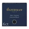 Waterman S0110940 Fountain Pen Ink Cartridges, Short 'International', Intense Black, 6 Count {Pen Refills} (Japan)