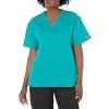 Dickies Women's Eds Signature Scrubs 86706 Missy Fit V-neck Top, Caribbean Blue, Large {Scrub Tops} (Warehouse)