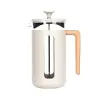 La Cafetiere Pisa Cafetiere 8 Cup 1.0L | Stylish Borosilicate Glass French Press with Wood Handle|Cream {Coffee Makers}