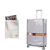 Charming Club PVC Clear Suitcase Cover Luggage Transparent Protectors for Wheeled Suitcase 20 Inch Water Repellent Scratch Resistant Stain Protection Comes with Bundled Straps {Suitcase Covers}