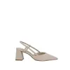 Nude Footwear Women's Maddie Slingback Pumps, Bone, EU 39/US 9 {Heels}