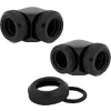 Corsair Xf Hardline 90° 12mm OD Fittings Twin Pack, CX-9052022-WW, Black {Water Cooling Systems}