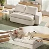 Artiss 200CM Convertible Folding Sofa Bed, 30D High-Density Foam Boneless Couch with Corduroy, Sleeper Couch Lounger for Living Room, No Assembly Required Compressed Sofa with Pillow & Blanket, Beige {Sofas & Couches}