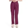 Dickies Women's Signature Elastic Waist Scrubs Pant, Wine, Small Petite {Scrub Bottoms} (Warehouse)