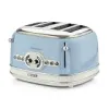 Ariete Vintage 4 Slices Toaster 156, Toaster with 6 Levels, Automatic Ejection, Defrost Function, Removable Crumb Catcher Drawer, Stainless Steel Body, 1600 W, Blue {Toasters} (Kitchen Appliances)