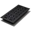 Decor Grates STH614 Scroll Text Floor Register, 6-Inch by 14-Inch, Black {Heating & Cooling} (Warehouse)