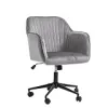 Casa Decor Arles Office Chair Fabric Upholstery 5 Star Swivel Base Gas Lift Height Adjustable Mid Back Seat Design (Grey) {Desk Chairs} (Furniture)
