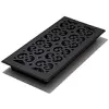 Decor Grates STH614 Scroll Text Floor Register, 6-Inch by 14-Inch, Black {Heating & Cooling} (Warehouse)