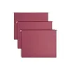 Smead Hanging File Folder with Tab, 1/5-Cut Adjustable Tab, Letter Size, Maroon, 25 per Box (64073) {Colored} (Warehouse)