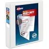Avery Heavy-Duty View Binder, 1-1/2" One Touch Slant Rings, DuraHinge, 1 White Binder (79795) {Binders & Binder Accessories} (Warehouse)