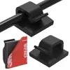Cable Clips 40pcs with Strong Adhesive Tapes,Wire Holder Organizer Cord Management for Car, Office and Home (Black- CC05(40PCS)) {Cable & Wire Management} (Home Improvement)