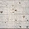16 Pieces Inspirational Word Stencils Family Sign Stencils Reusable Stencils Love Home Template with Metal Open Ring for Painting on Wood, Porch, Front Door, Wall Decor (11.02 x 11.02 Inch) {Drawing & Lettering Aids} (Warehouse)