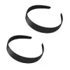 2 Pcs Black , 1 Inch Wide Plastic Hard Hair Hoops, Vintage Plain Hairbands for Women and Girls, Perfect for Yoga, Fitness, and Everyday Wear, Stylish and Comfortable Hair Accessories {Headbands} (Hair Care)