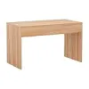 Artiss Coffee Table 100cm Rectangular Fluted Side Wood Edge Pine Wood - Sturdy Materials - Sleek Finish - Fluted Side Panels - Effortless Upkeep {Coffee Tables} (Furniture)