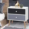 Artiss Bedside Table 2 Drawers Storage Small Narrow Nightstand Cabinet {Bedside Tables} (Furniture)