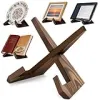 Wooden Cook Book Stand Plate Stand 6.5 Inch Book Stand for Kitchen Counter ，Bible Stand ，Recipe Book Stand Display，Vintage Kitchen Decor - Brown {Stands} (Computers)