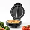 Dual-Zone Electric Omelette Maker with Nonstick Plates, Compact Breakfast Sandwich Maker for Eggs and Frittatas, Portable Countertop Pizza Pocket and Dessert Baker with Indicator Lights {Speciality Appliances} (Kitchen Appliances)
