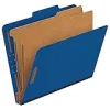 Pendaflex Classification Folders, 2 Dividers, 2" Fasteners, Letter Size, Dark Blue, 10/Box (24132P) {Top Tab Classification Folders} (Warehouse)